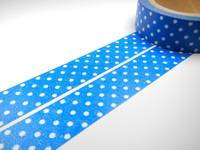 Washi Tape pin dots blue 15mm