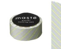 Washi Tape stripes neon yellow 15mm