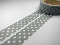 Washi Tape spot grey 15mm