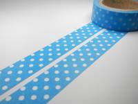 Washi Tape spot blue 15mm