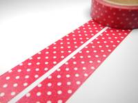 Washi Tape pin dots red 15mm