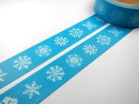 Washi Tape blue snowflake 15mm