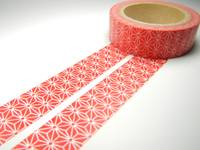 Washi Tape asanoha small red 15mm