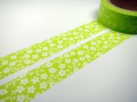 Washi Tape green floret 15mm