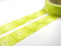 Washi Tape green sunflower 15mm
