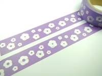Washi Tape flower purple 15mm