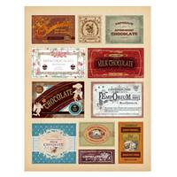Sticker Vintage Label Chocolate Sticker Vintage Label Chocolate