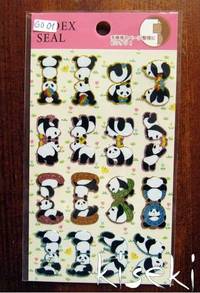 index seal Panda Glitzer index seal Panda Glitzer