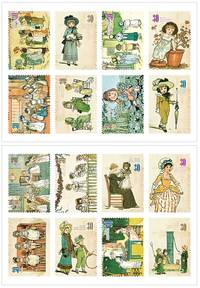 Stamp Sticker Little Girl Stamp Sticker Little Girl