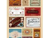 Sticker Vintage Label Chocolate Sticker Vintage Label Chocolate