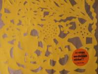 Paper-cutting seal. silk paper. sandy beach. yellow Paper-cutting seal. silk paper. sandy beach. yellow