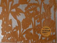 Paper-cutting seal. silk paper. road side. brown Paper-cutting seal. silk paper. road side. brown