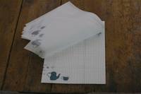 glassine letter pad Tea Time 5 sheets