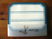 Scrapholic Label-type memo pad blue 80pcs