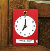 clock sign Dark red clock sign Dark red