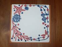 Letterpress folio card S. sandy beach Letterpress folio card S. sandy beach