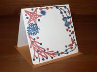 Letterpress folio card S. sandy beach Letterpress folio card S. sandy beach