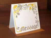 Letterpress folio card S. message Letterpress folio card S. message