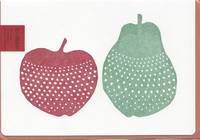 Letterpress folio card M. apple and pear Letterpress folio card M. apple and pear