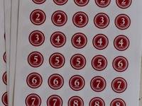 Number seal (12mm) Red. 40 pcs Number seal (12mm) Red. 40 pcs