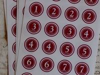 Number seal (18mm) Red. 24 pcs Number seal (18mm) Red. 24 pcs