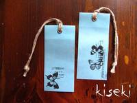 Wax paper tag Butterfly 2pcs