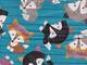 Big Animal - Fox blue double gauze Big Animal - Fox blue double gauze