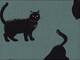 Katzen groß türkis Katzen groß türkis