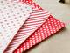 Fabric Sticker red ribbon 3er Set A4