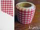 Masking Tape textil Baumwolle checked Red 45mm Masking Tape textil Baumwolle checked Red 45mm