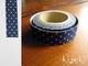 Masking Tape textil Baumwolle dots Navy 15mm