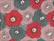 Scrunchie flower gray red Scrunchie flower gray red