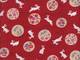 Wachstuch Hase & Blumen rot Wachstuch Hase & Blumen rot