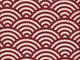 Wachstuch Seigaiha rot Wachstuch Seigaiha rot