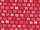 Wachstuch Shiro Neko rot Wachstuch Shiro Neko rot