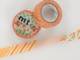 Washi Tape flower orange 15mm