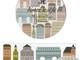 Wide Washi Tape Gothic Buildings 38mm