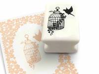 Silhouette Stamp Bird cage Silhouette Stamp Bird cage