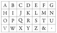 Mini Stempel Set Alphabet groß