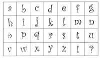 Mini Stempel Set Alphabet klein