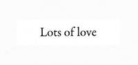 Stempel Lots of love Stempel Lots of love