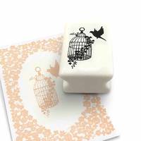 Silhouette Stamp Bird cage Silhouette Stamp Bird cage