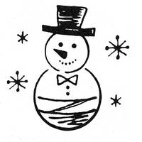 Stempel Schneemann Stempel Schneemann