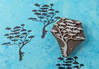 Blockwallah Stempel - Wolken Baum Blockwallah Stempel - Wolken Baum