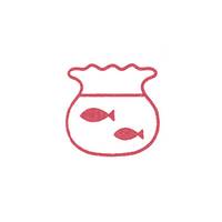 Ministempel Fischglas Ministempel Fischglas