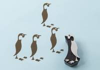 Blockwallah Stempel - Retro Penguin