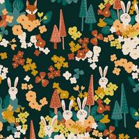 Neighboring Woods - Rabbit & Fox - Pine Green Neighboring Woods - Rabbit & Fox - Pine Green