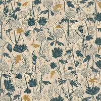 Cotton+Steel Summer Folk - Wander Field - Marine Unbleached Canvas Cotton+Steel Summer Folk - Wander Field - Marine Unbleached Canvas