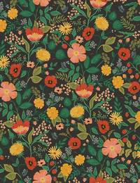 Cotton+Steel Camont - Poppy Fields - Black Unbleached Canvas Cotton+Steel Camont - Poppy Fields - Black Unbleached Canvas