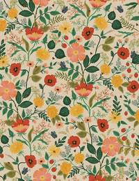 Cotton+Steel Camont - Poppy Fields - Natural Unbleached Canvas Cotton+Steel Camont - Poppy Fields - Natural Unbleached Canvas